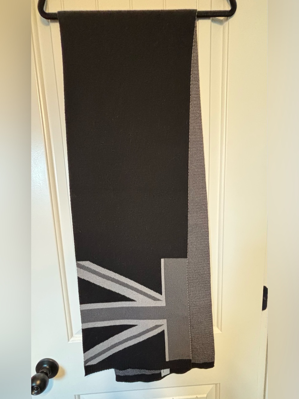 Ben Sherman Black and Gray Union Cotton Scarf